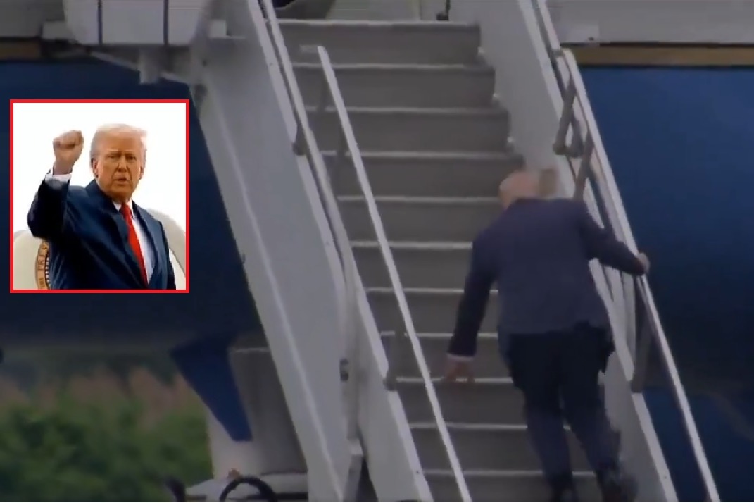 Donald Trump : ఎయిర్ ఫోర్స్ వన్ ఎక్కుతూ తడబడిన అమెరికా అధ్యక్షుడు డొనాల్డ్ ట్రంప్