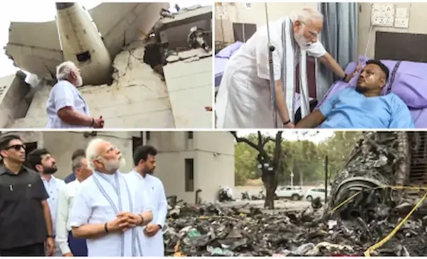 Narendra Modi: నేడు విమాన ప్రమాద స్థలిని పరిశీలించనున్న పీఎం
