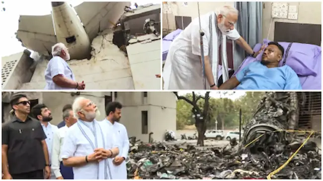 Narendra Modi: నేడు విమాన ప్రమాద స్థలిని పరిశీలించనున్న పీఎం