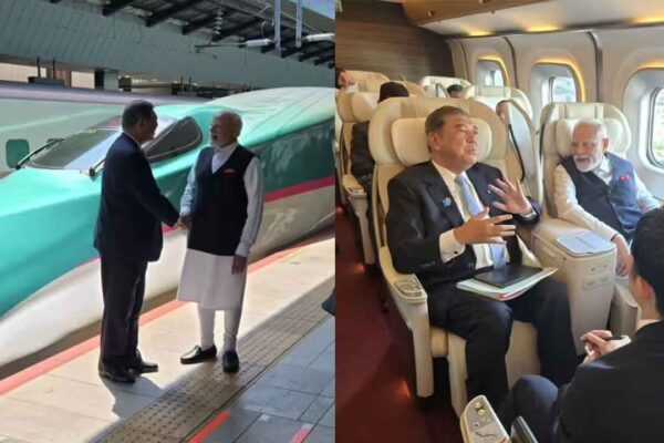 Narendra Modi : బుల్లెట్ రైల్లో జపాన్ ప్రధానితో మోదీ Narendra Modi : బుల్లెట్ రైల్లో జపాన్ ప్రధానితో మోదీ