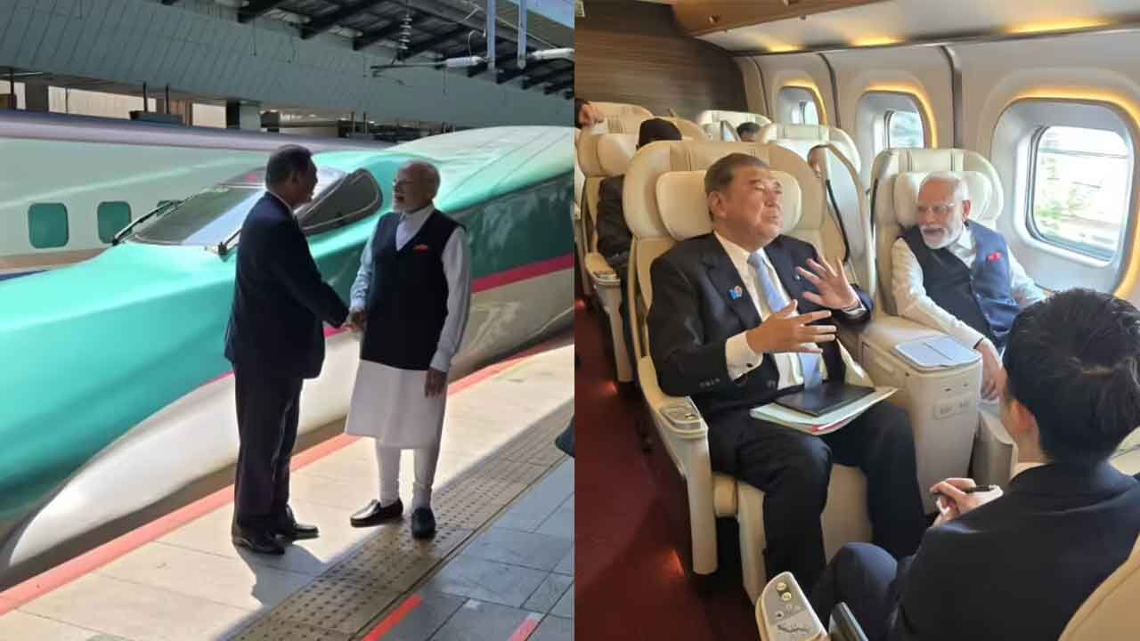 Narendra Modi : బుల్లెట్ రైల్లో జపాన్ ప్రధానితో మోదీ