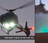 telugu news Helicopter crash : హైవేపై కుప్పకూలిన హెలికాప్టర్