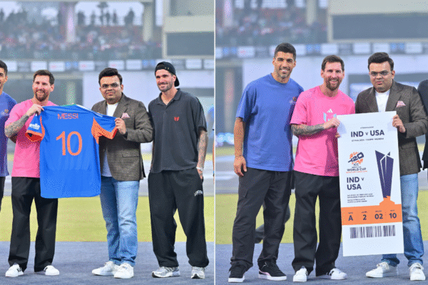 latest sports news Lionel Messi : మెస్సీకి టీమిండియా జెర్సీ, వరల్డ్ కప్ టికెట్ బహూకరణ
