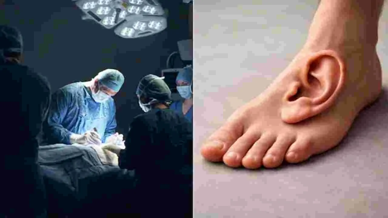 latest telugu news China : చైనాలో మరోసారి వైద్య అద్భుతం …పాదంపై చెవి